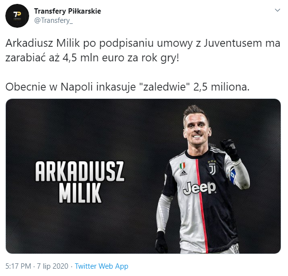 Wiadomo, ile Milik ZAROBI w Juventusie